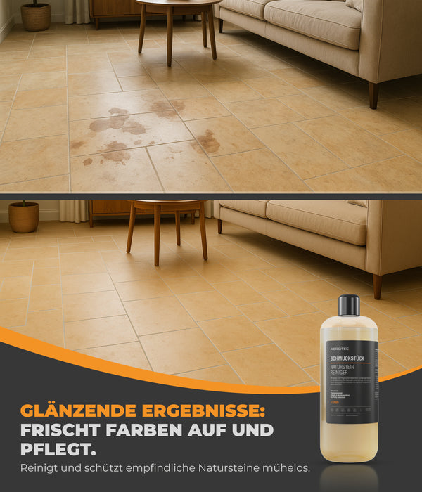 AcroTec® Naturstein Reiniger SCHMUCKSTÜCK 1000 ml – Premiumkonzentrat für Glanz und Farbauffrischung